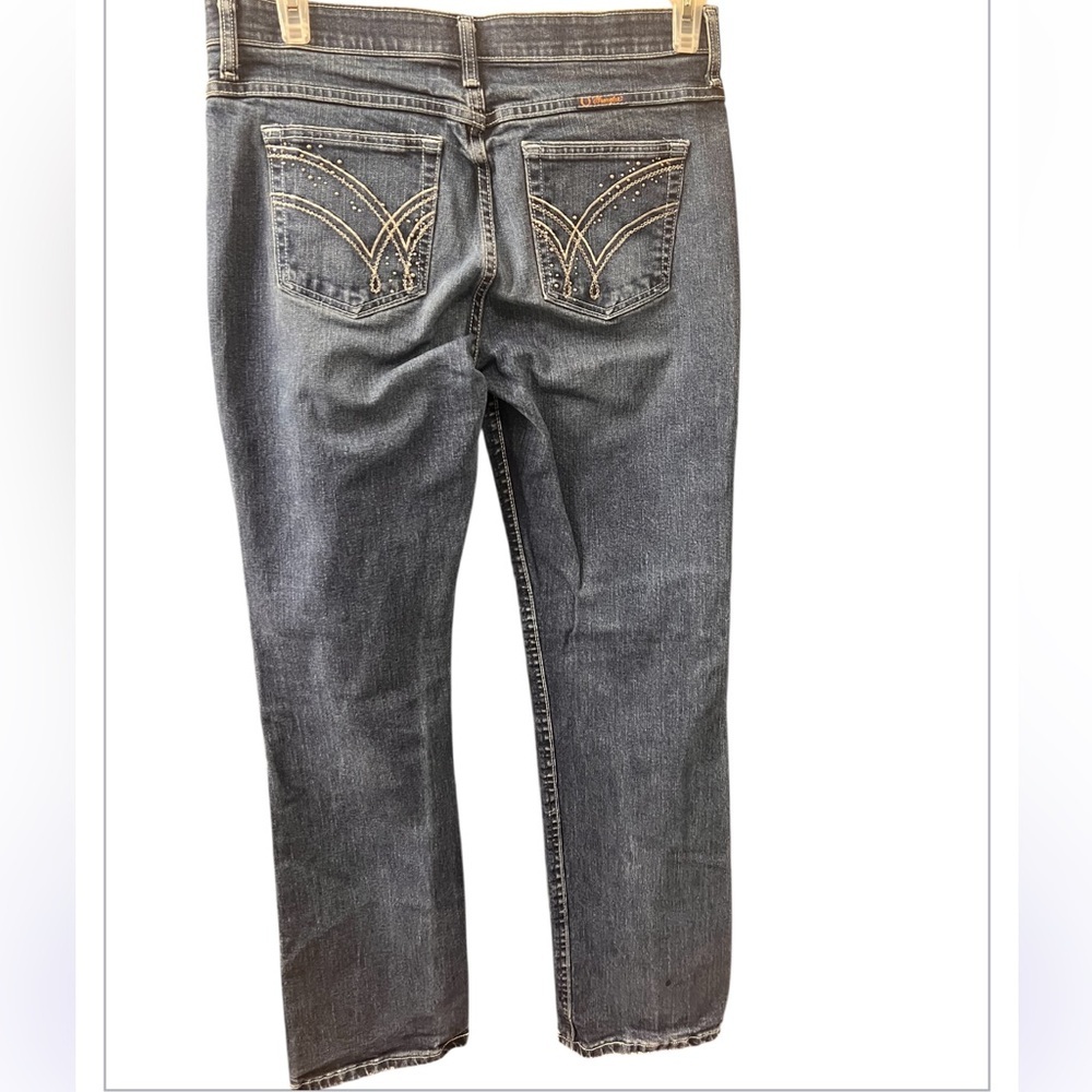 Wrangler Q-Baby Ultimate Riding Jeans Women’s Size 9/10 x 34 Long Embellished - Picture 7 of 9